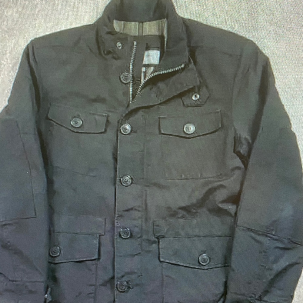 Men's Classic Black Military Jacket
